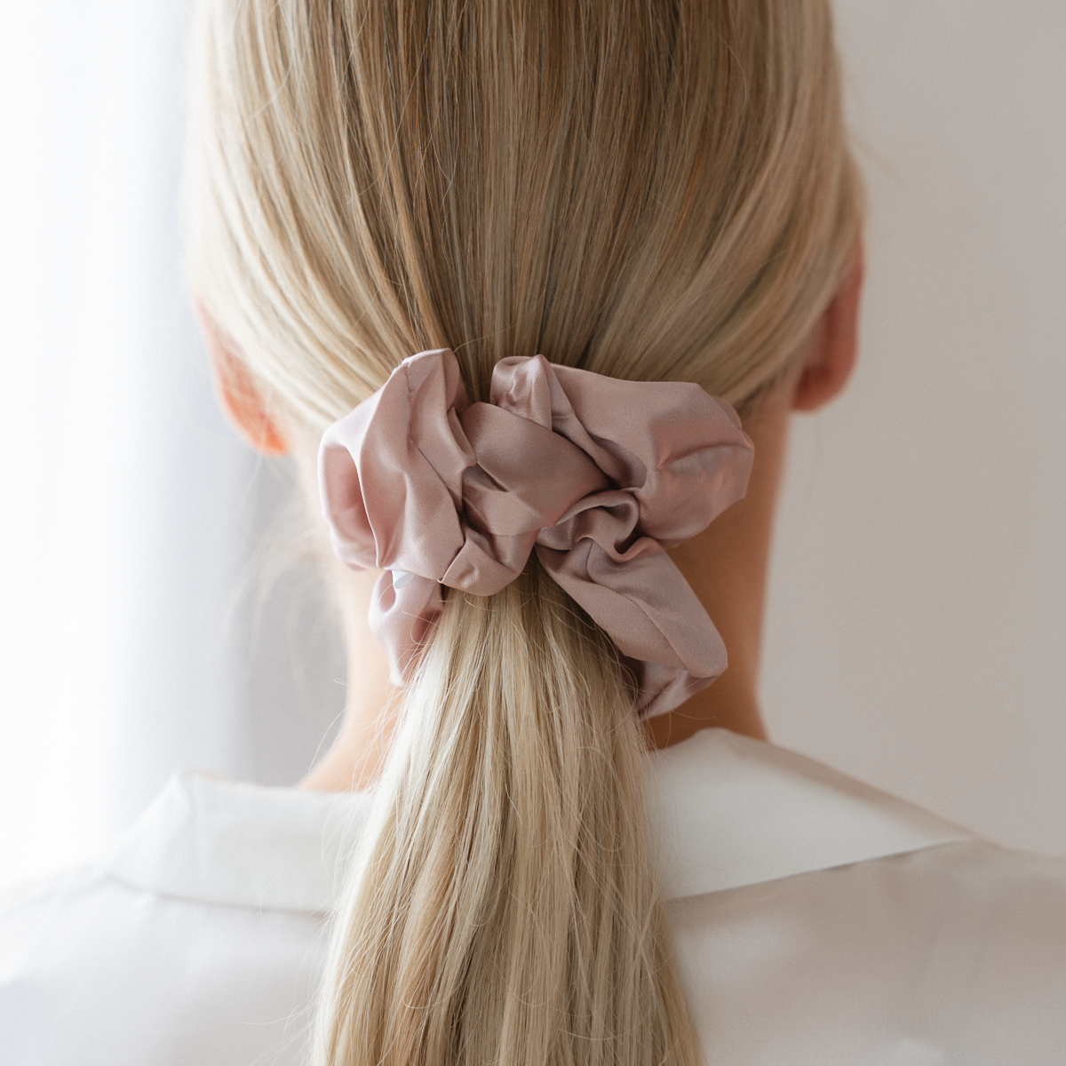 Rose Powder Blush Scrunchie