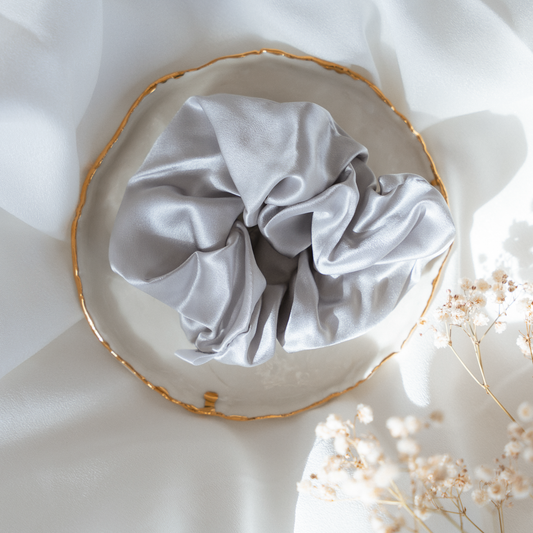 Moonlit Silver Dust Scrunchie