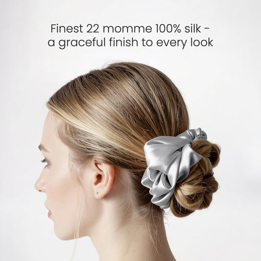Moonlit Silver Dust Scrunchie