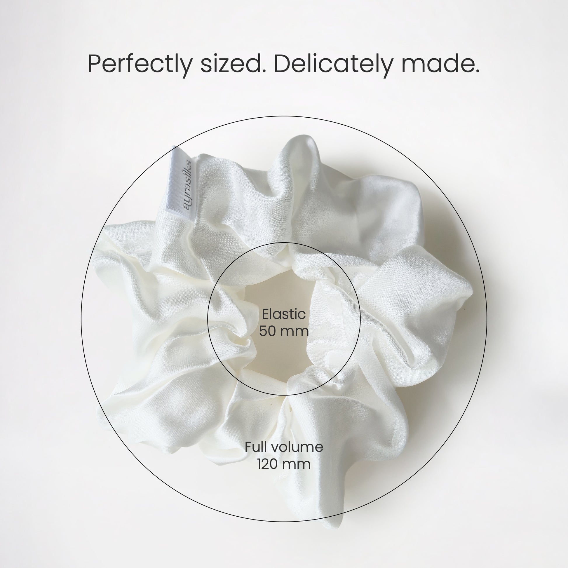 White Pearl Glow Scrunchie
