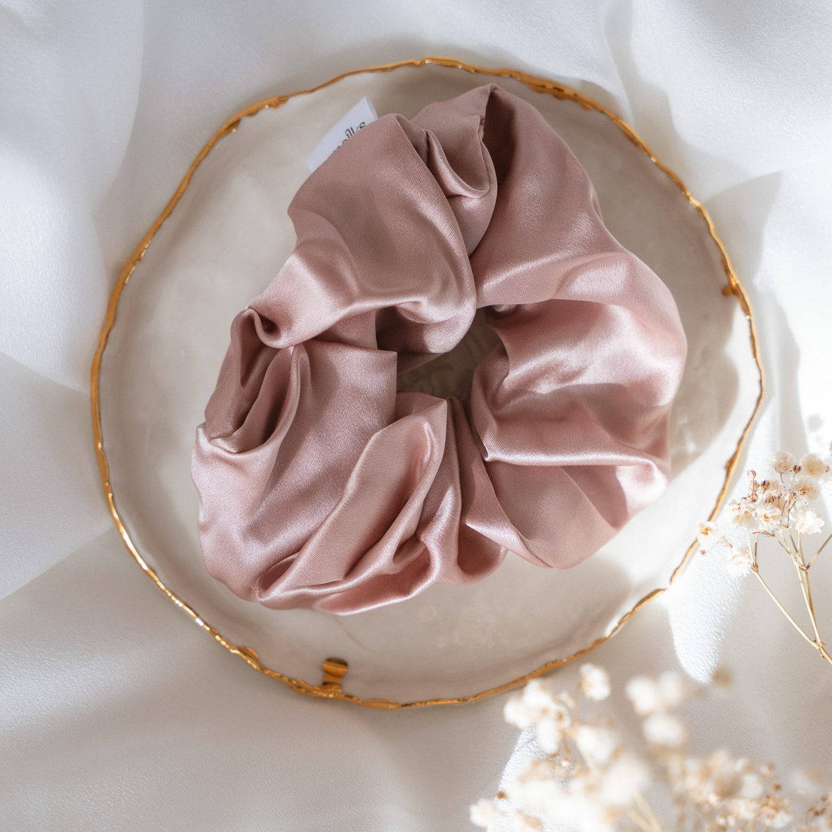 Rose Powder Blush Scrunchie
