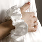 White Pearl Glow Scrunchie
