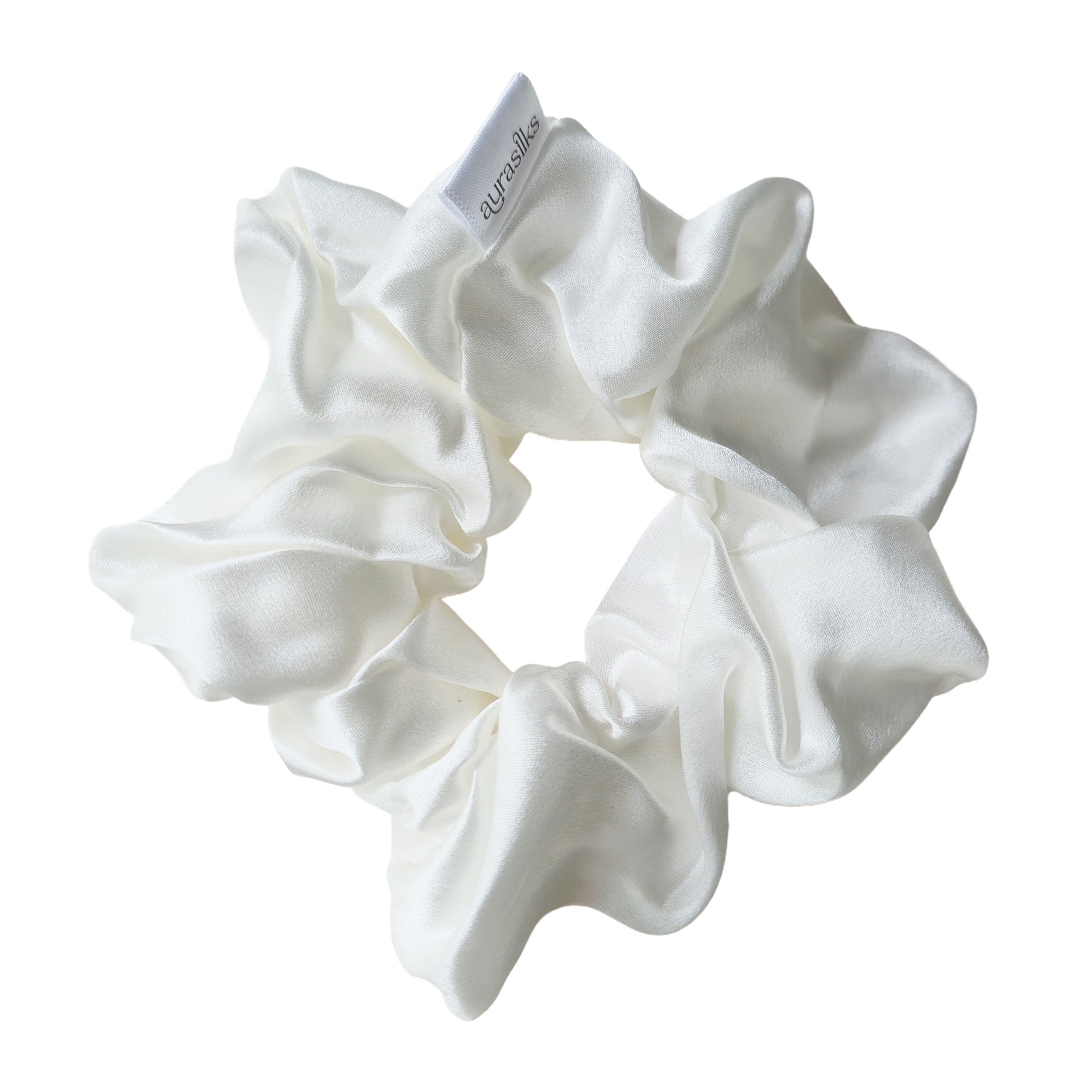 White Pearl Glow Scrunchie
